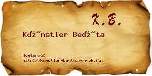 Künstler Beáta névjegykártya